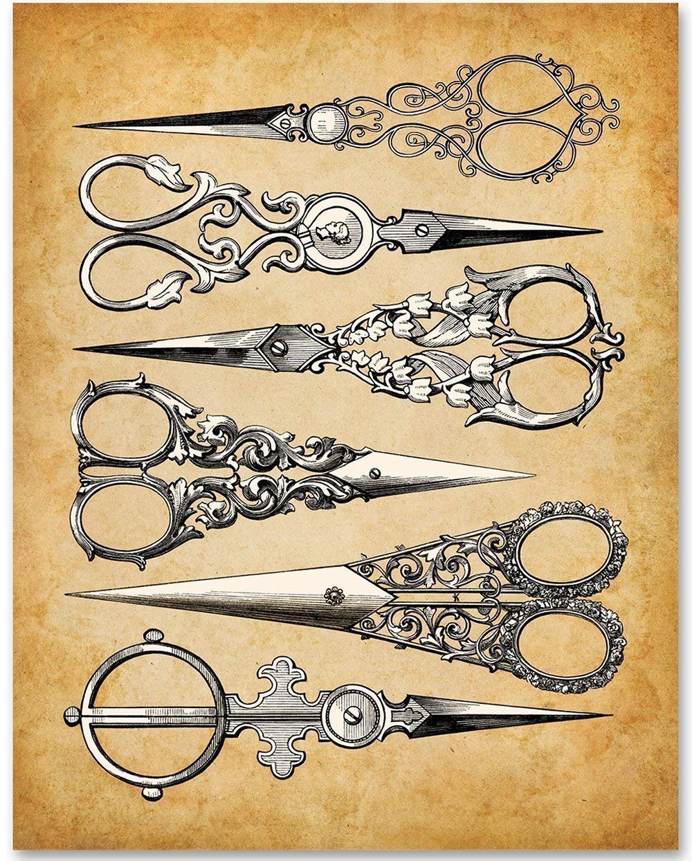 Sewing scissors wall art