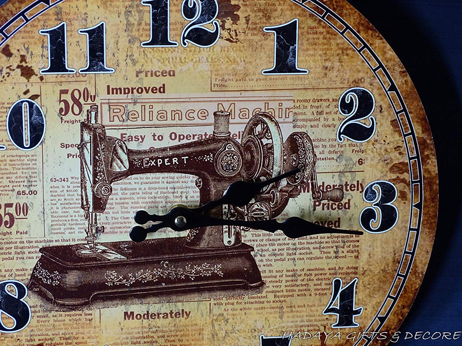 Sewing machine wall clock