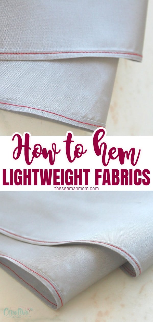 Lightweight fabrics are so beautiful to use in your sewing projects but sewing sheer fabric can be a pain to hem. Here's how to hem sheer fabric like a pro! via @petroneagu