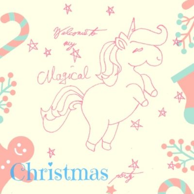 Christmas Unicorn Party Printables