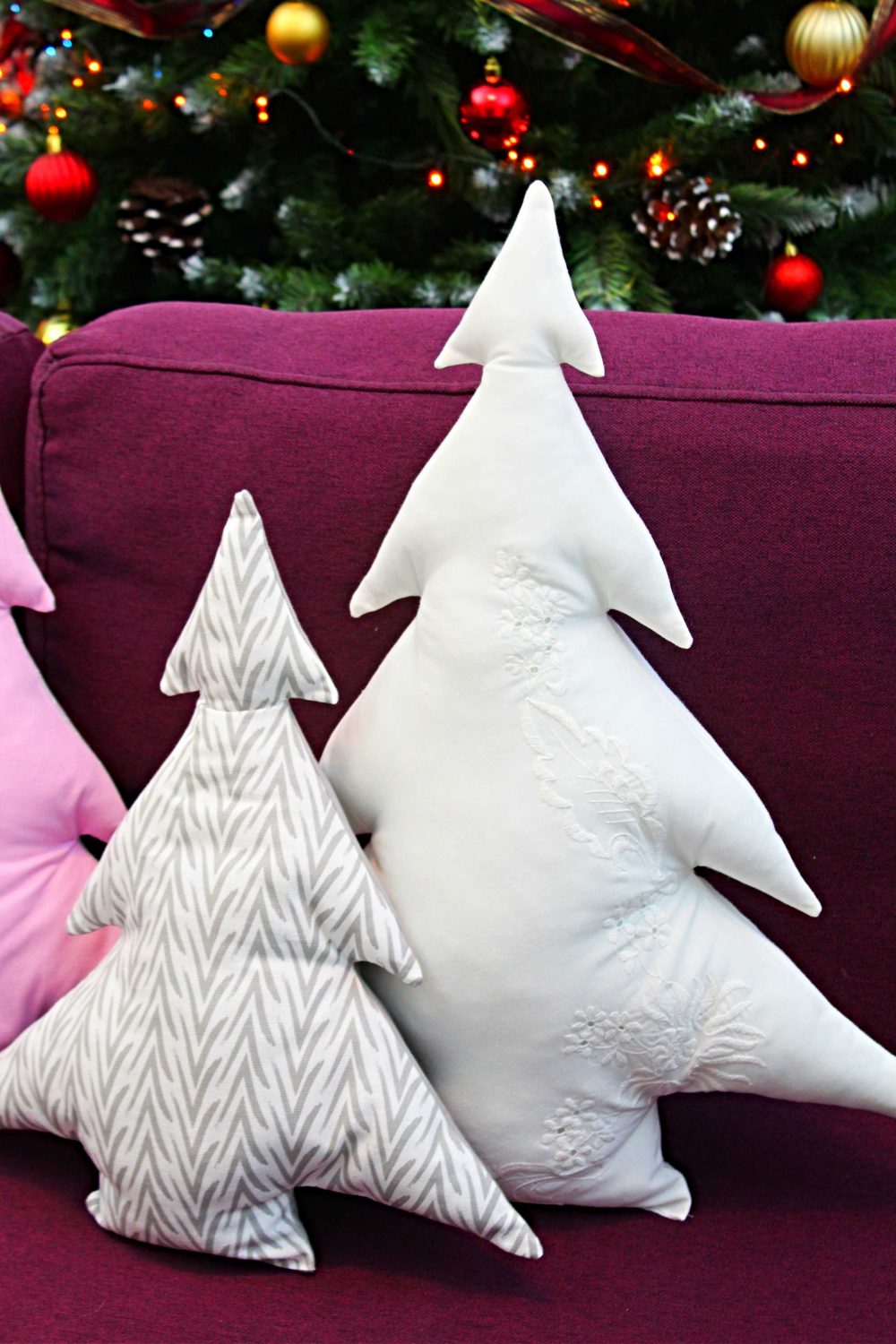 Christmas Tree Pillow Sewing Pattern in 3 Sizes Easy Peasy Creative Ideas