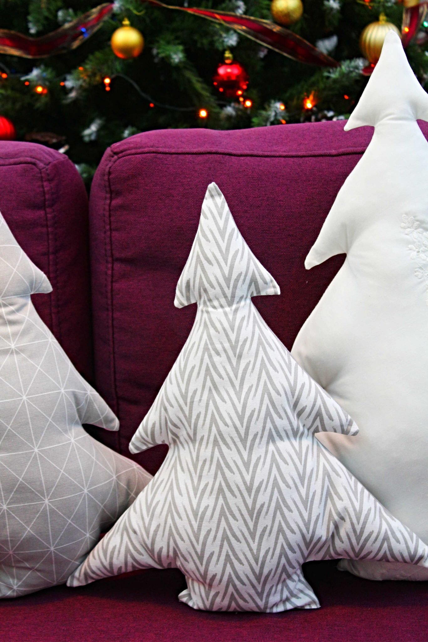 Christmas tree pillow pattern