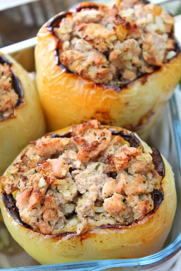 Ground turkey stuffed peppers recipe