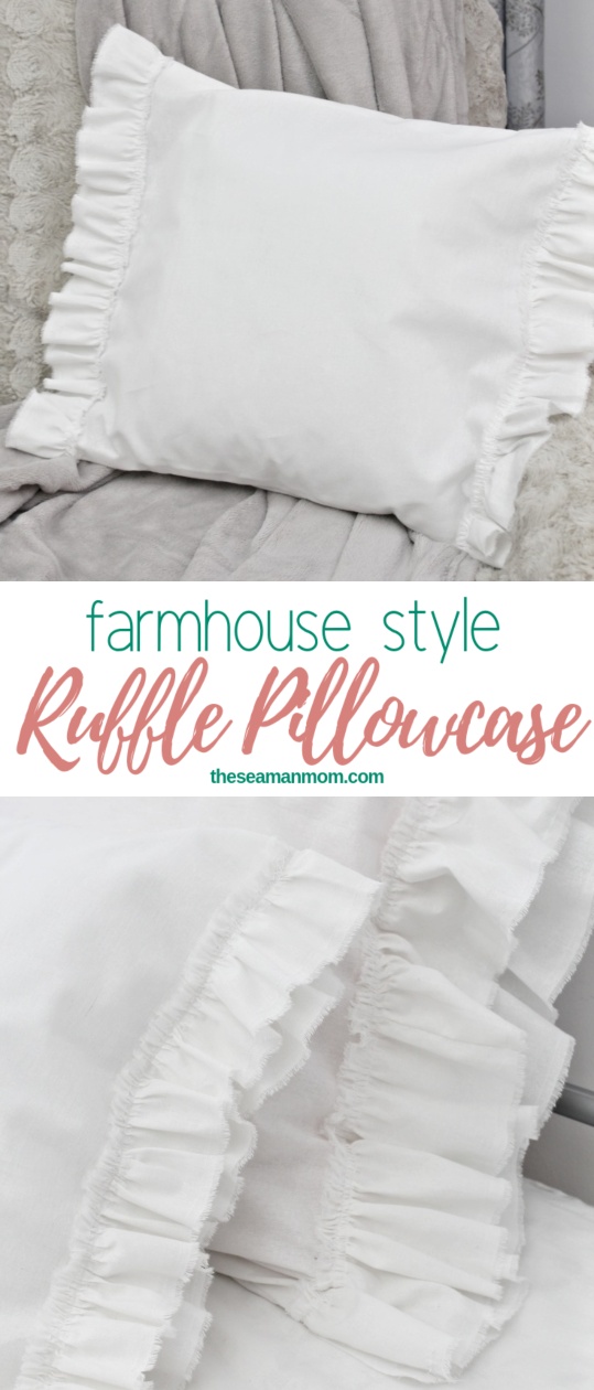 Ruffled Pillow Case Sewing Tutorial For Farmhouse Style Pillows