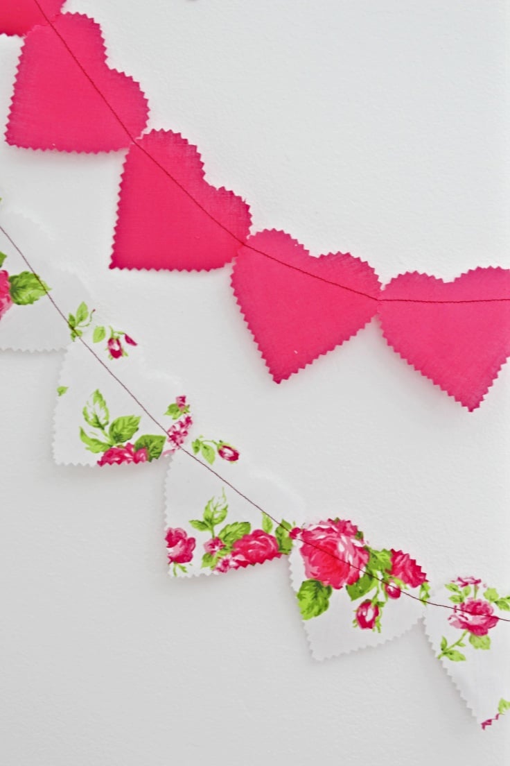 DIY heart garland