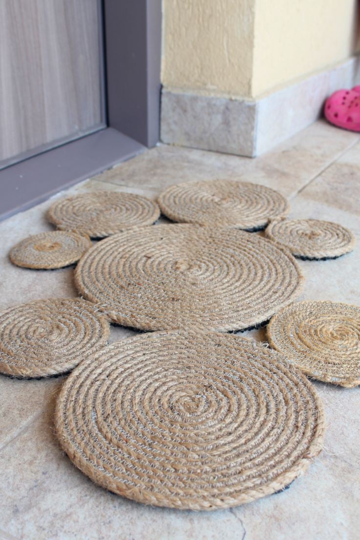 Coiled Rope Rug Diy Gorgeous Addition To Your Front Door