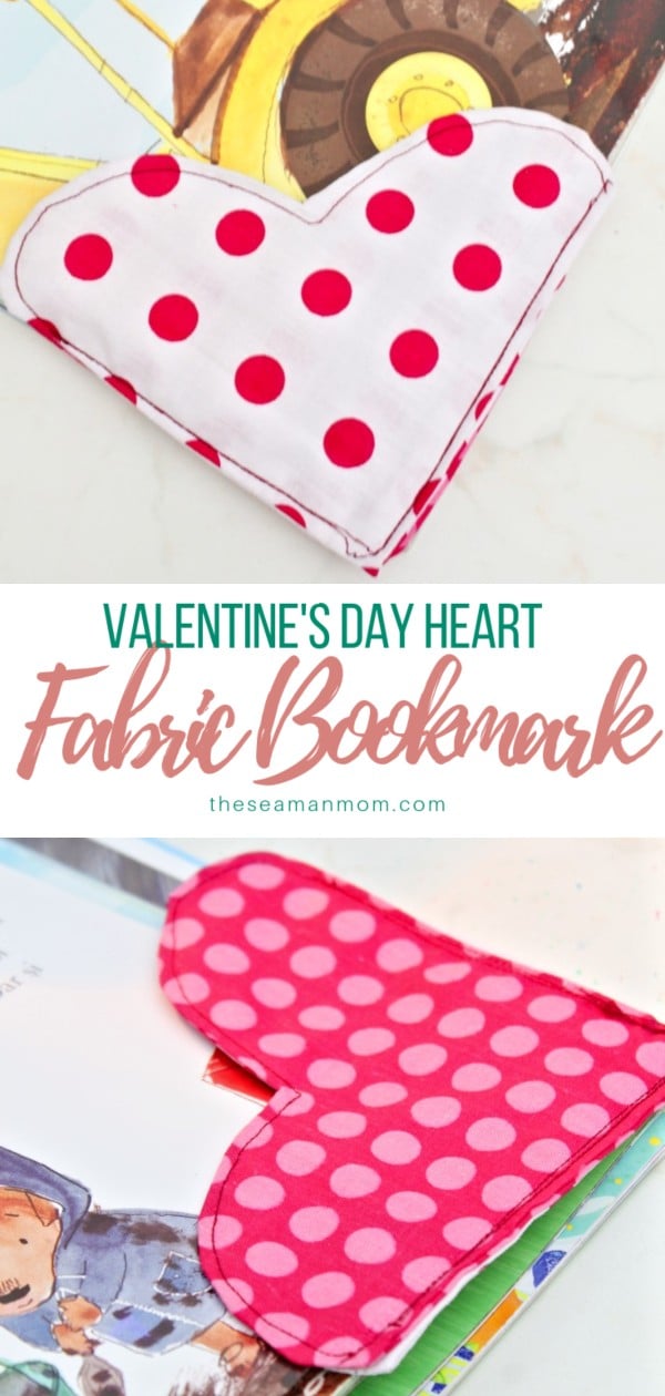 Sewing tutorial: Fabric heart bookmarks