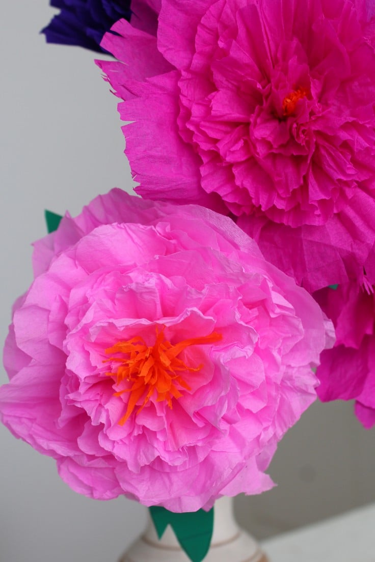 Faux peonies