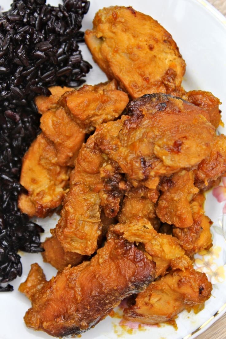 Orange chicken with orange marmalade