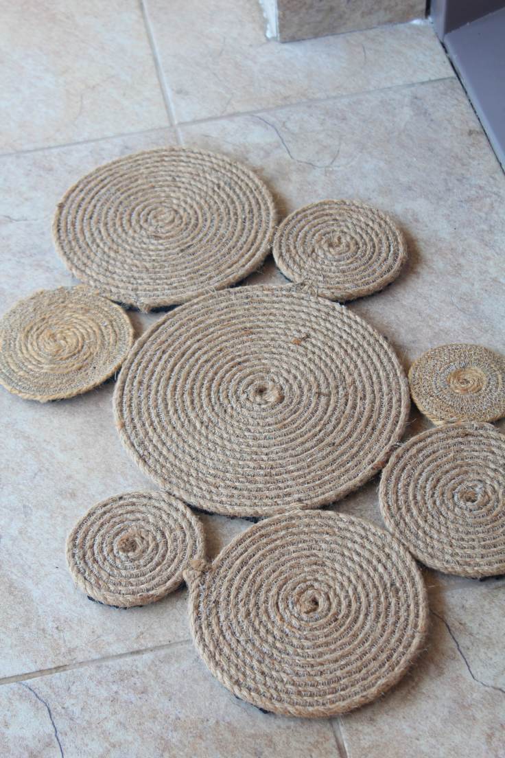 Coiled Rope Rug Diy Gorgeous Addition To Your Front Door