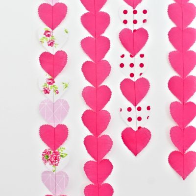 How to sew a scrappy Heart Garland Simple Guide