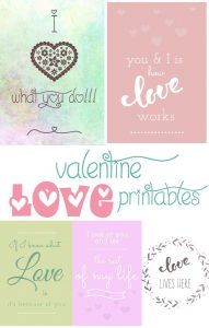 Valentine's Day Printables Sweet Home Decor Or Gift Idea