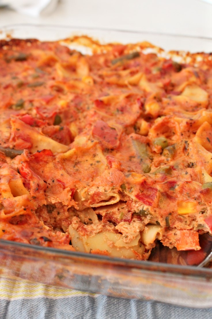 Baked tortellini casserole