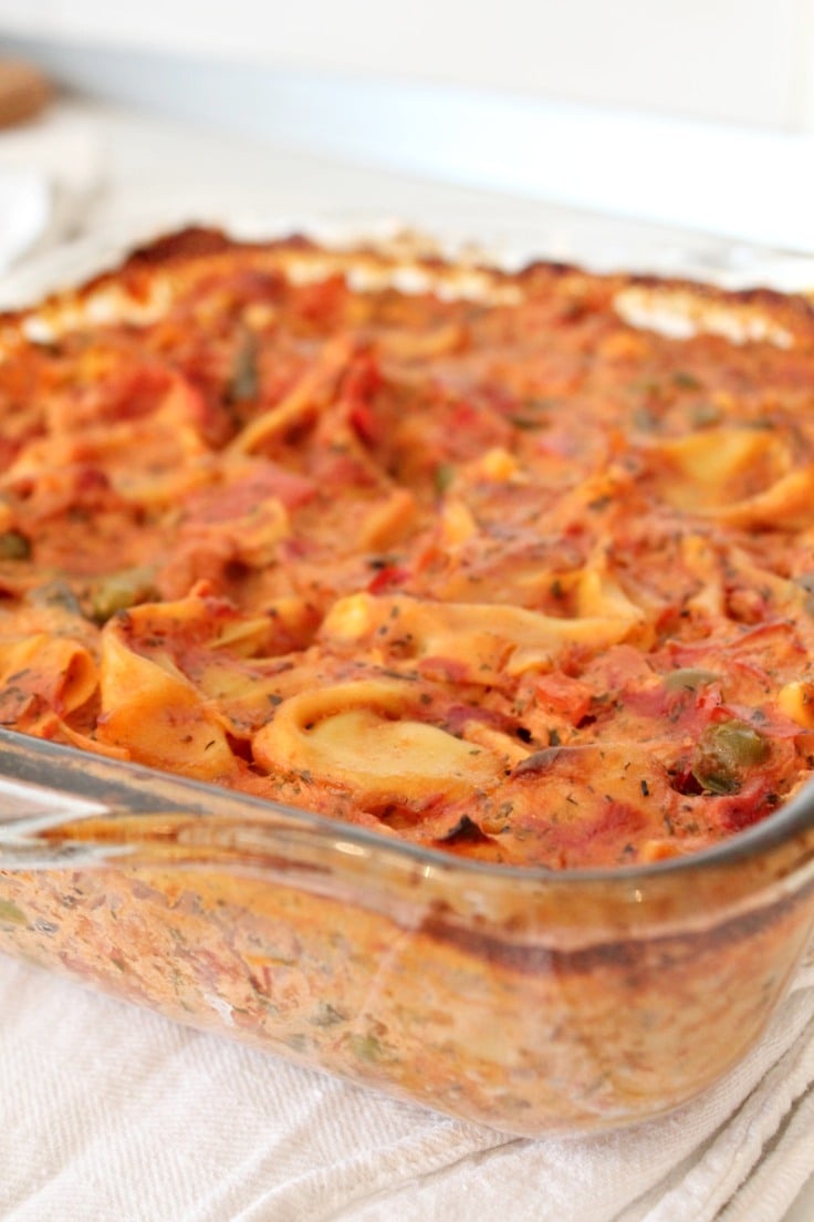 Easy tortellini bake