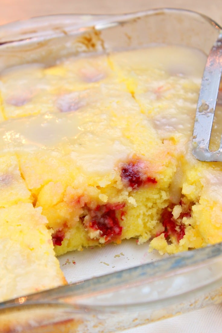 Raspberry buttermilk cake