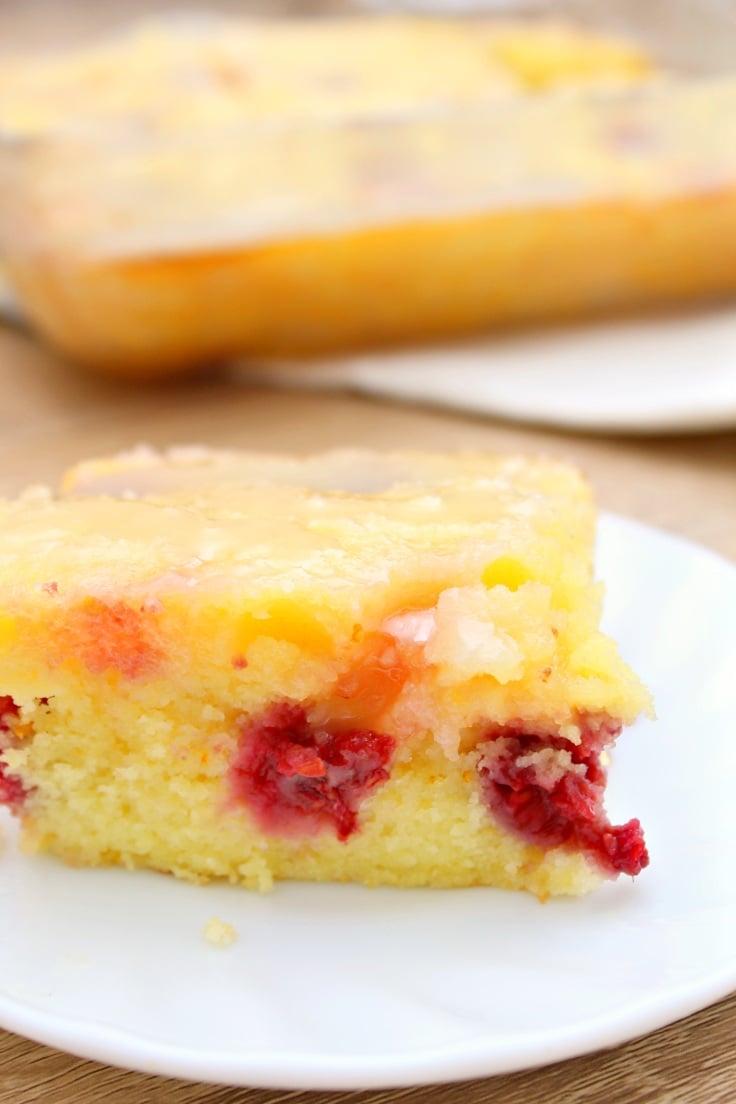 Lemon raspberry buttermilk cake