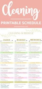 The Ultimate Printable Cleaning Schedule - Easy Peasy Creative Ideas