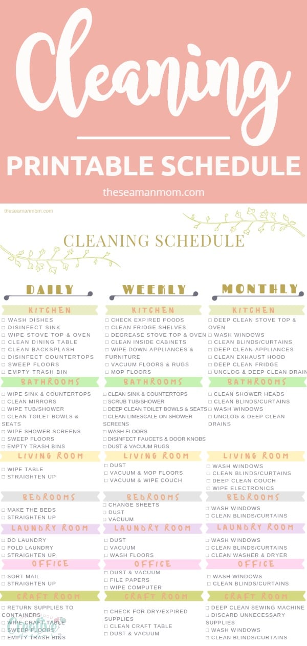 Bathroom Cleaning Checklists - For Daily, Weekly, and Deep Cleaning!