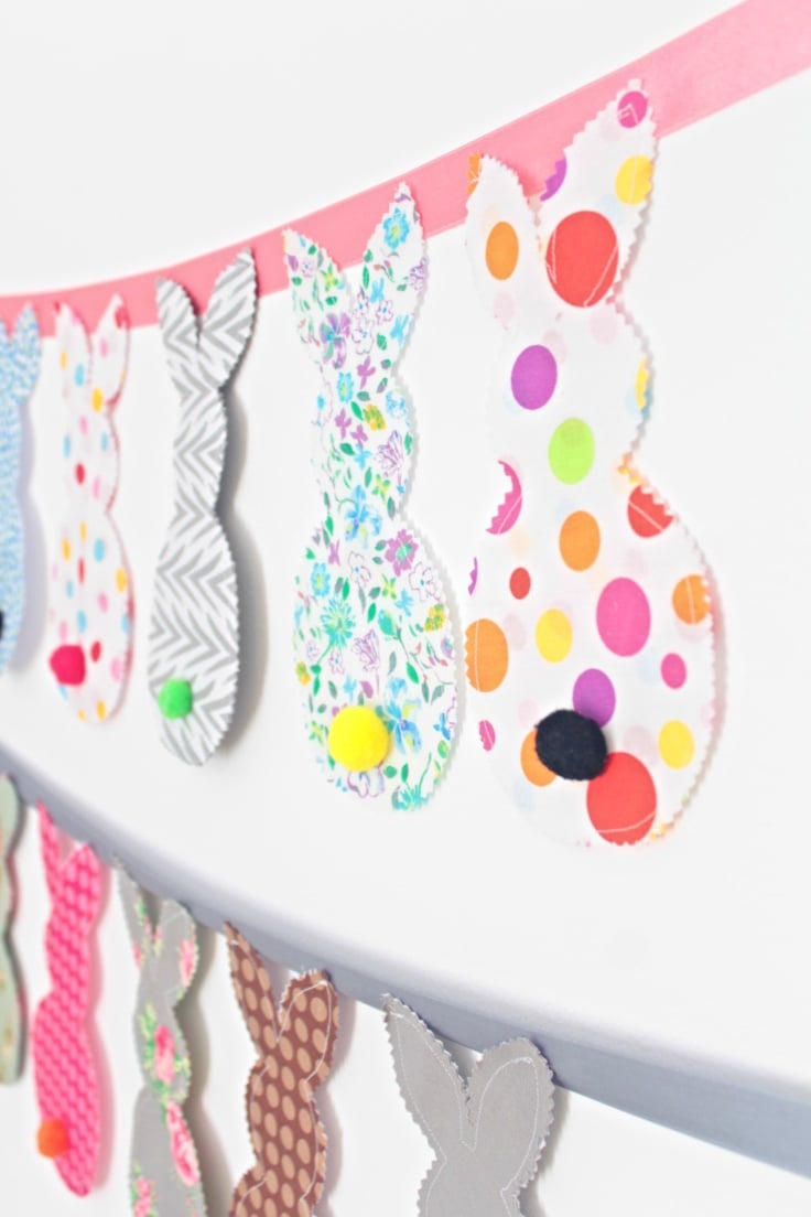 Adorable easy and quick bunny banner you need to sew today