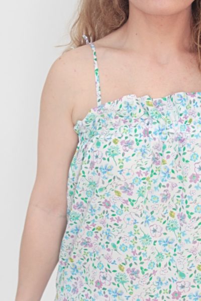 Camisole Pattern With Gathered Top And Flounce Hem