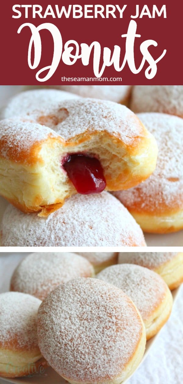 Jam Filled Donuts With Strawberry Jam | Easy Peasy Creative Ideas