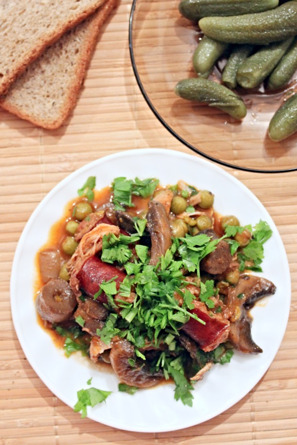 Peas and mushroom recipe