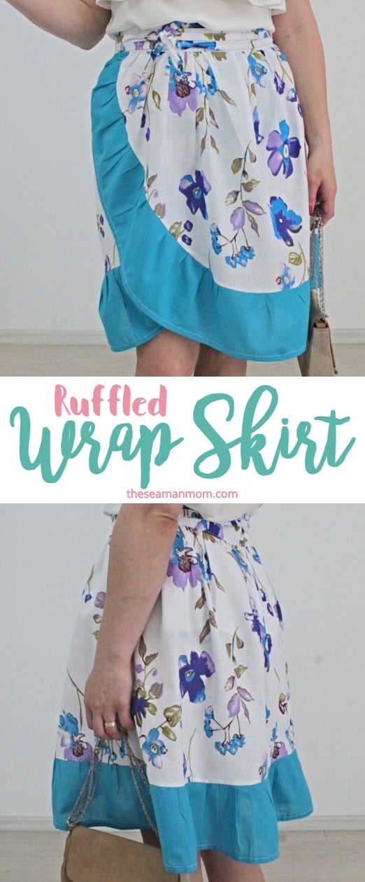 Ruffled wrap skirt
