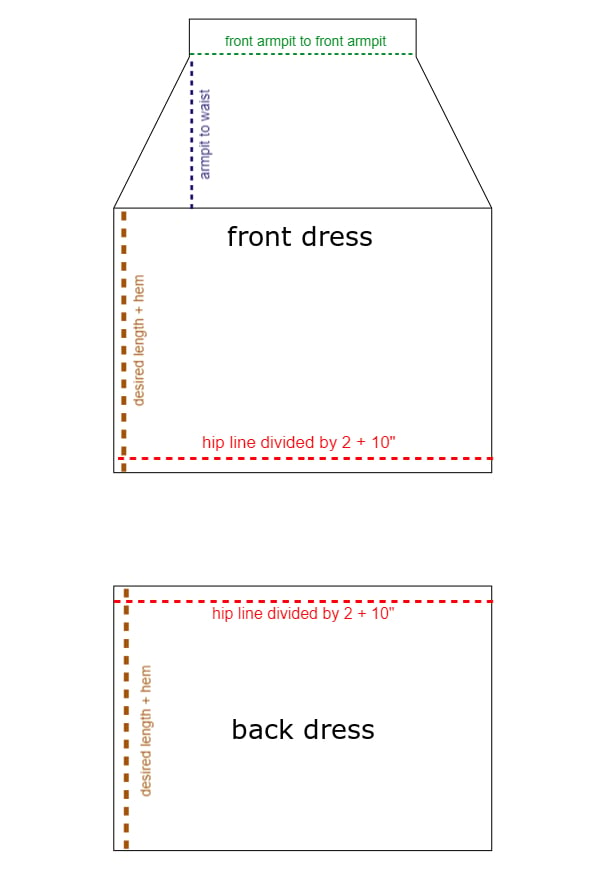 Cross back dress template 