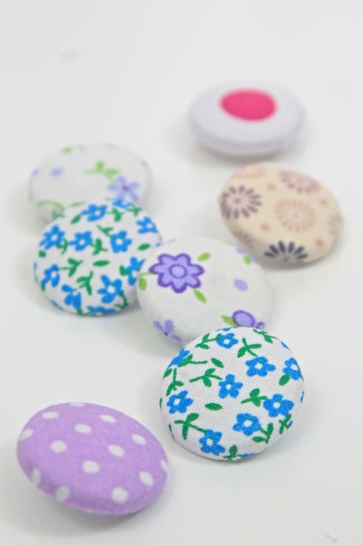 DIY Button Cover Tutorial: How to Cover Buttons with Fabric