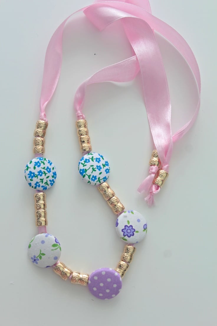 Jewelry Tutorial - Adding Ribbon Tie to Beaded Necklace - Stones & Findings