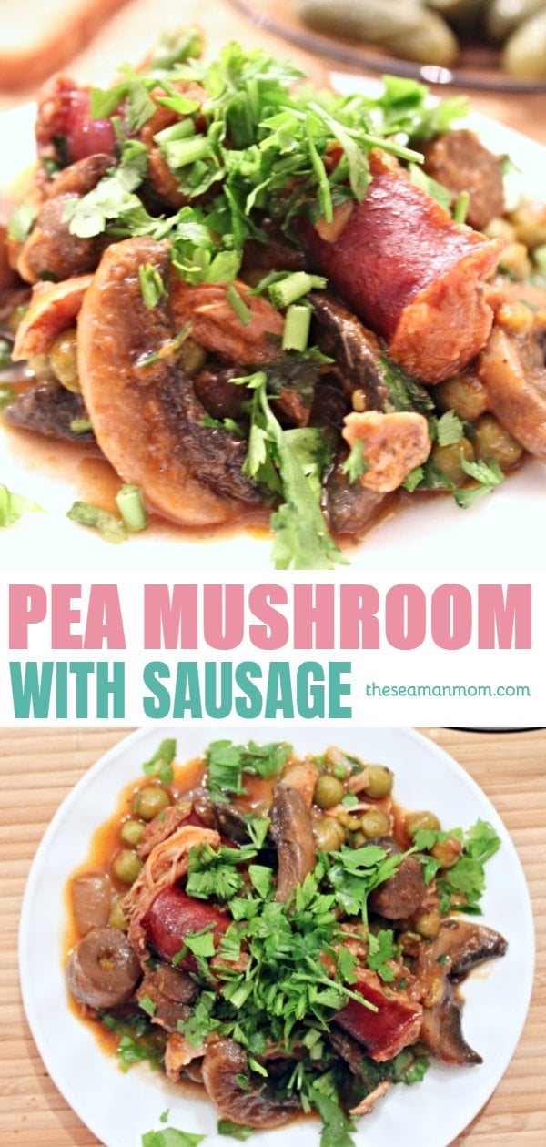 Peas and mushrooms