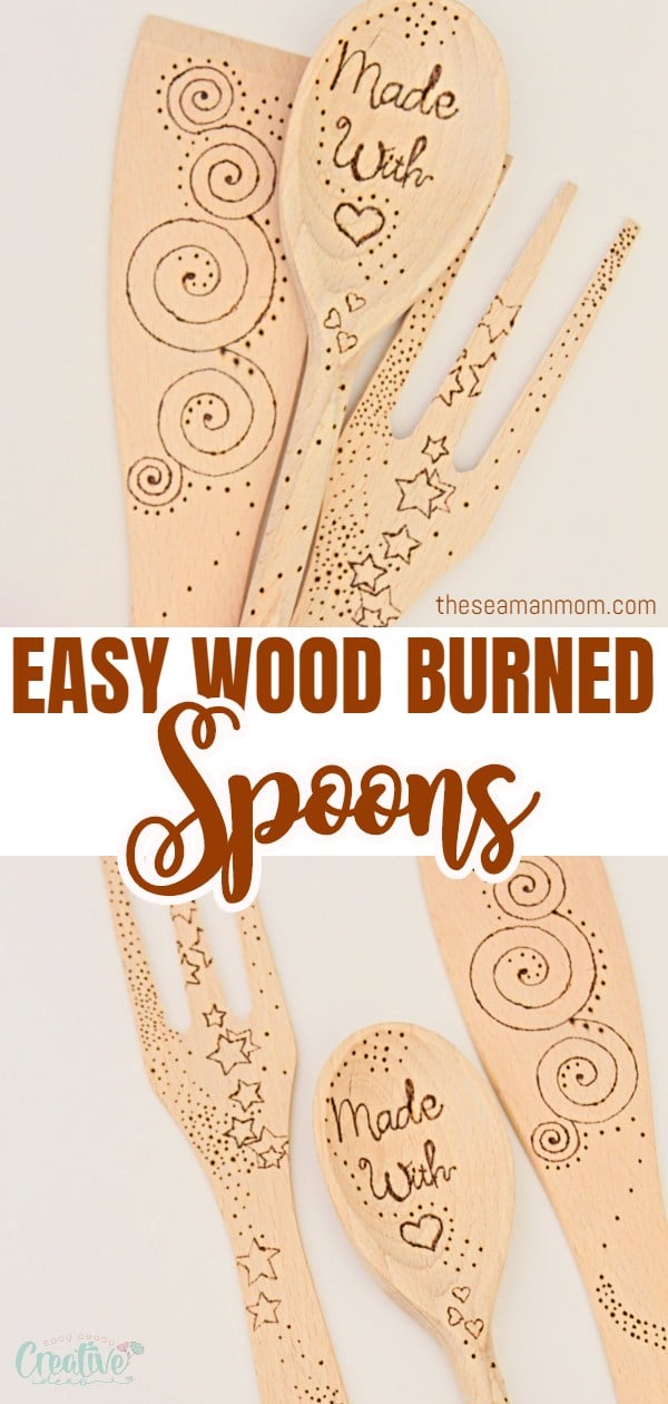 Wood burned spoons