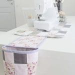 Quilted sewing machine mat