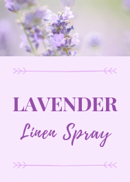 Lavender spray label