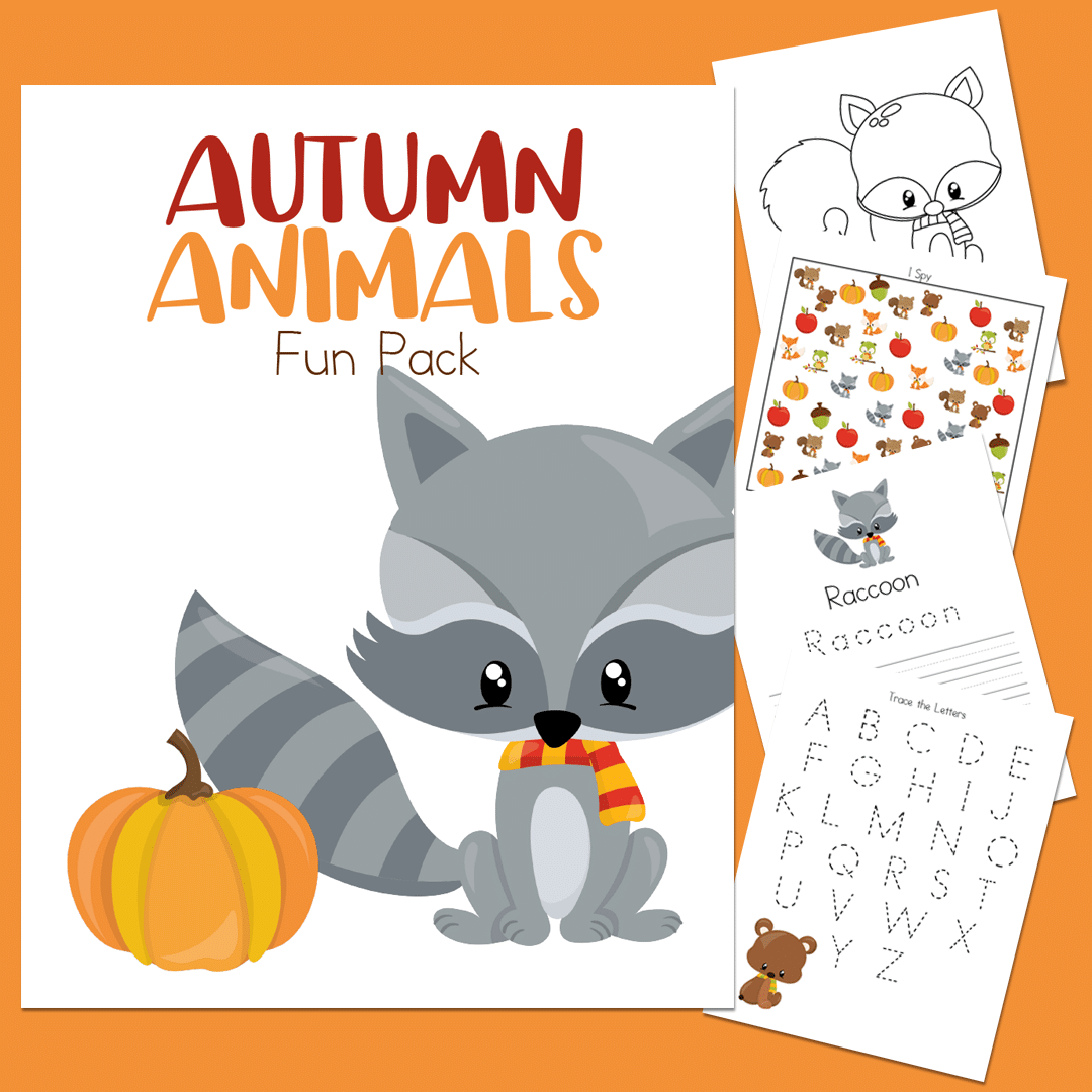 Autumn Animals Activities, Fun Printable Pack For Kids