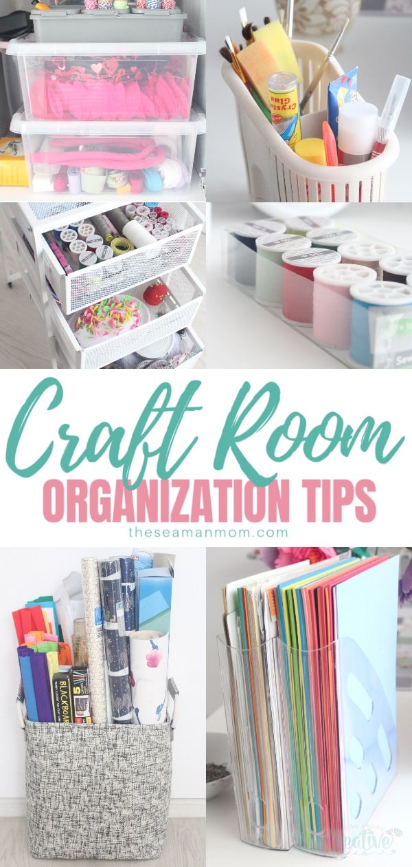 Are you dealing with a messy, disorganized craft room? Struggling to find effective ideas on how to organize craft room best? Craft rooms can become cluttered quite easily, but that's ok! Check out these simple craft room organization tips and organize your craft room today! via @petroneagu