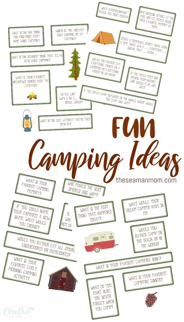 campfire games ideas with printable campfire chat starters