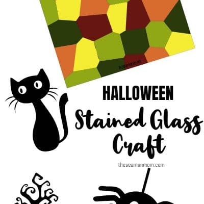 Halloween stained glass craft
