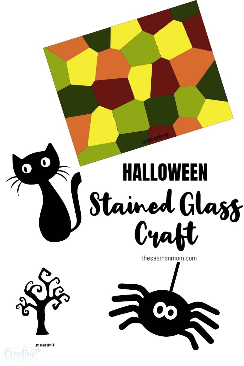 Halloween stained glass craft