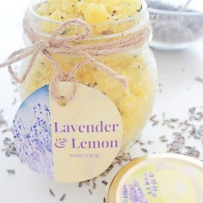 DIY hand scrub with lemon & lavender