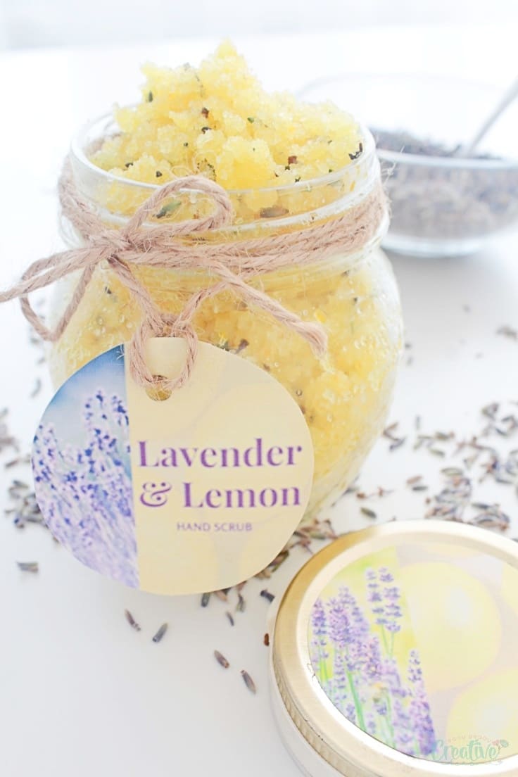 DIY hand scrub with lemon & lavender