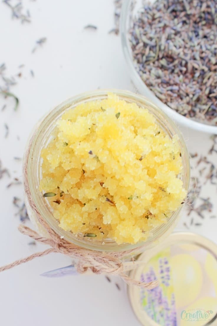 DIY Hand Scrub With Lemon, Lavender Buds & Coconut Oil