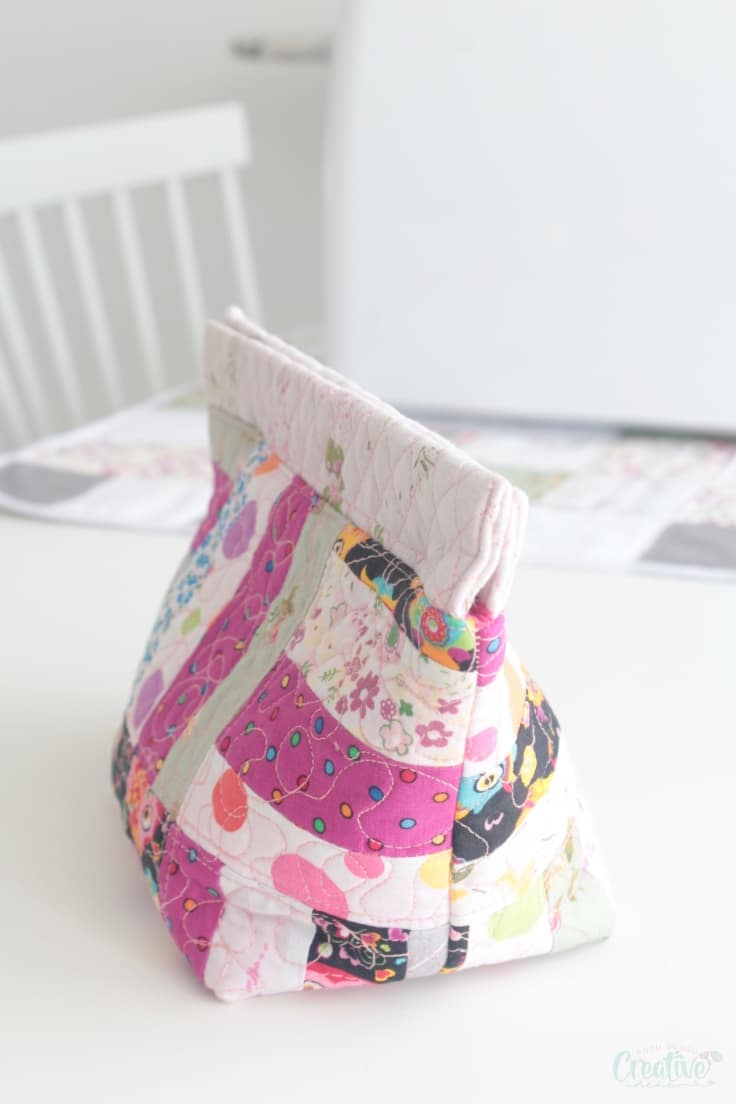 Quilted Snap Bag Tutorial From Small Fabric Scraps