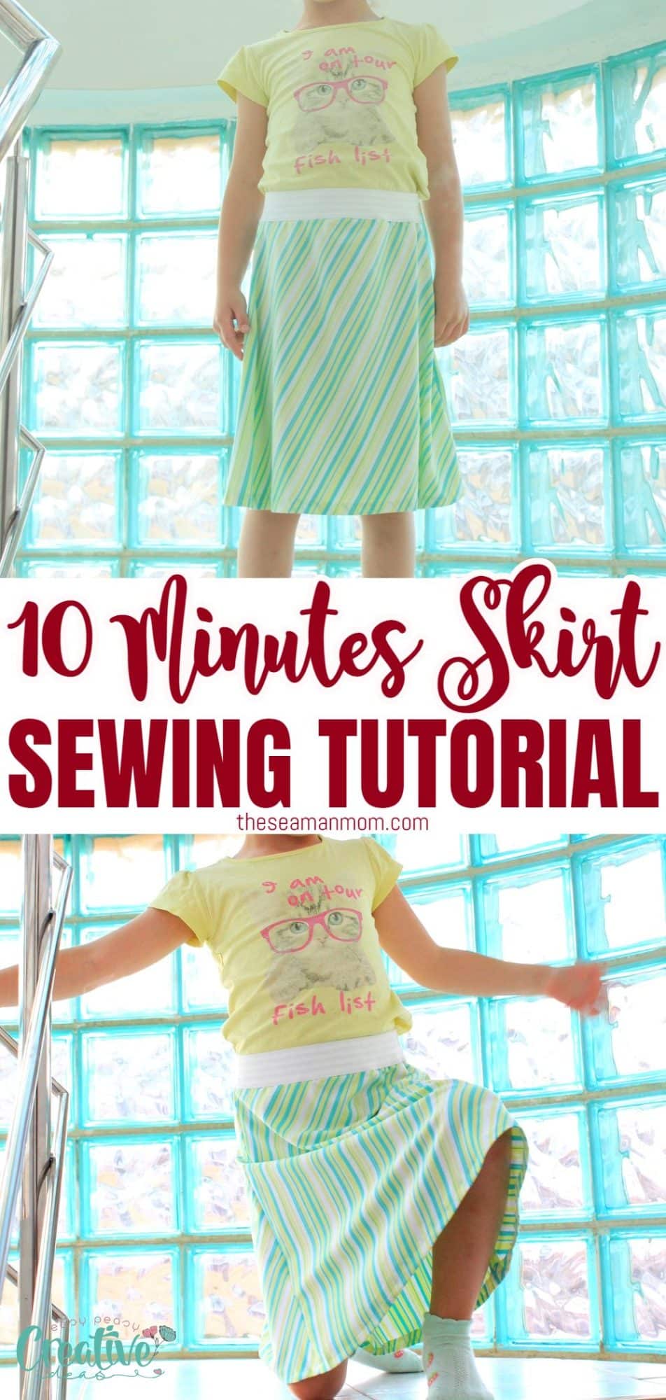 10 minutes A line skirt with elastic waistband
