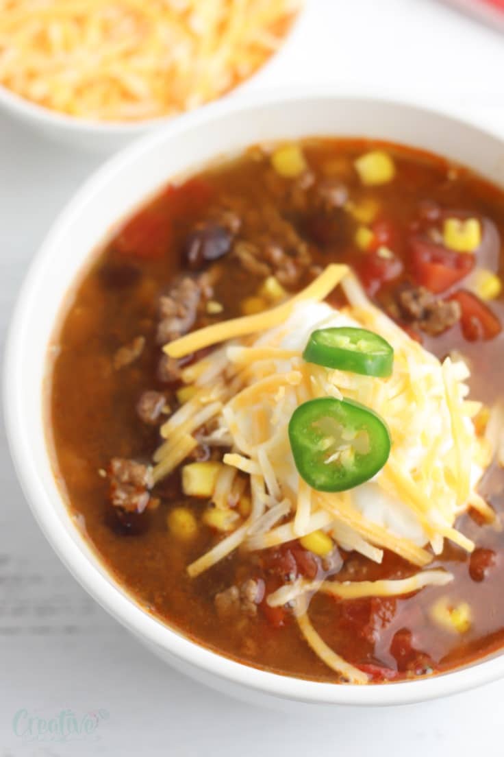 Beef taco soup