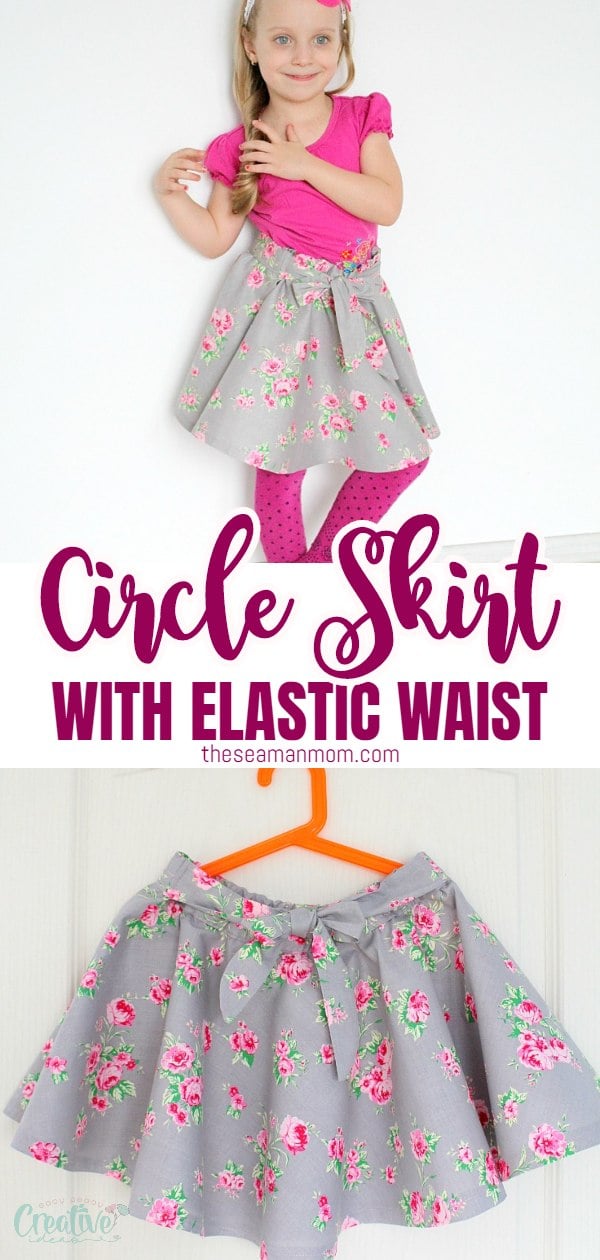 Do you love the look of those twirly full circle skirts? Make a circle skirt for yourself or your little girl, without having to insert a zipper! Here you'll learn how to make a circle skirt pattern and how to sew a circle skirt with elastic waist, so this is perfect for beginners! via @petroneagu