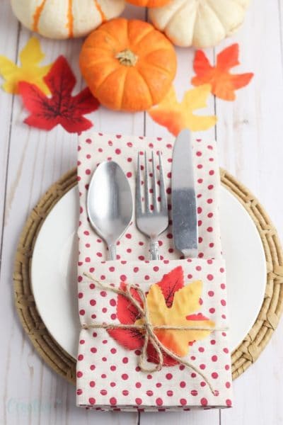 Napkin Cutlery Holders, Great For Holiday Table Setting