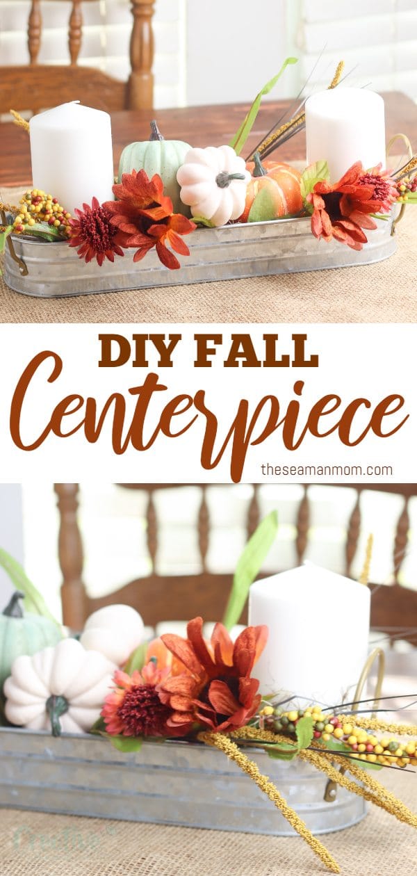 Adding a decorative centerpiece to your dining room table is one of the easiest ways to spruce up the room throughout the year. With this simple DIY fall centerpiece, your dining room table will instantly be transformed into a beautiful fall tables cape. via @petroneagu