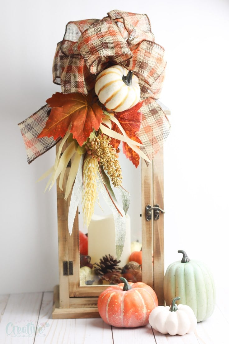 DIY Decorative fall lantern