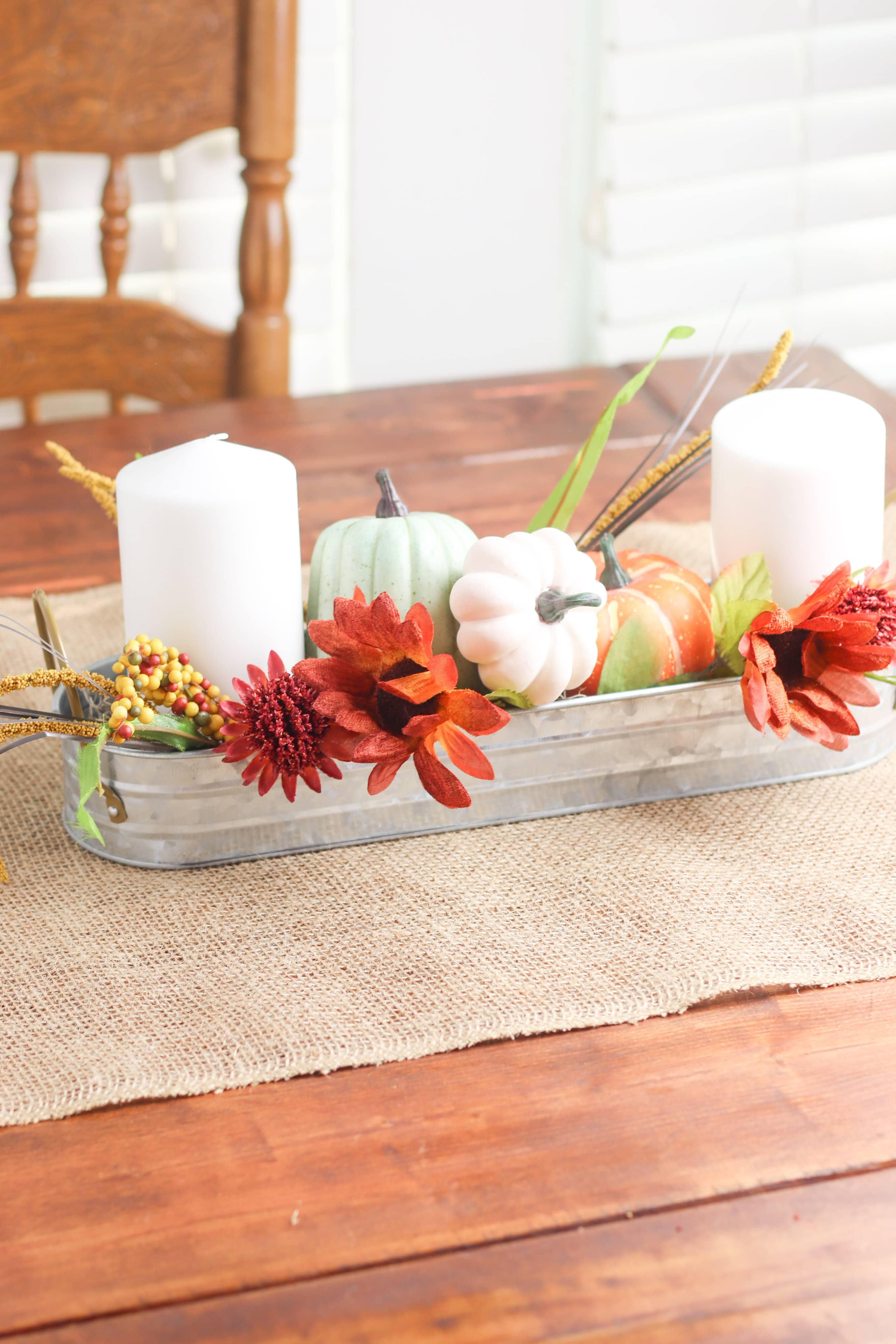 DIY pumpkin centerpiece